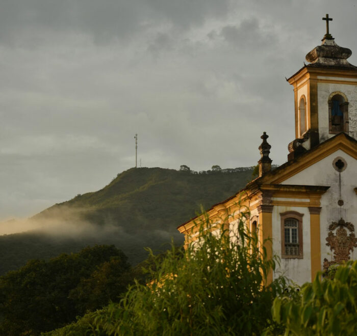 Eglise à l'église, Ouro Preto, ville est inscrite sur la liste du patrimoine mondial de l'humanité par l'UNESCO.
